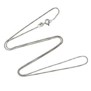 Vintage Sterling Silver 925 Box Chain Necklace 18"